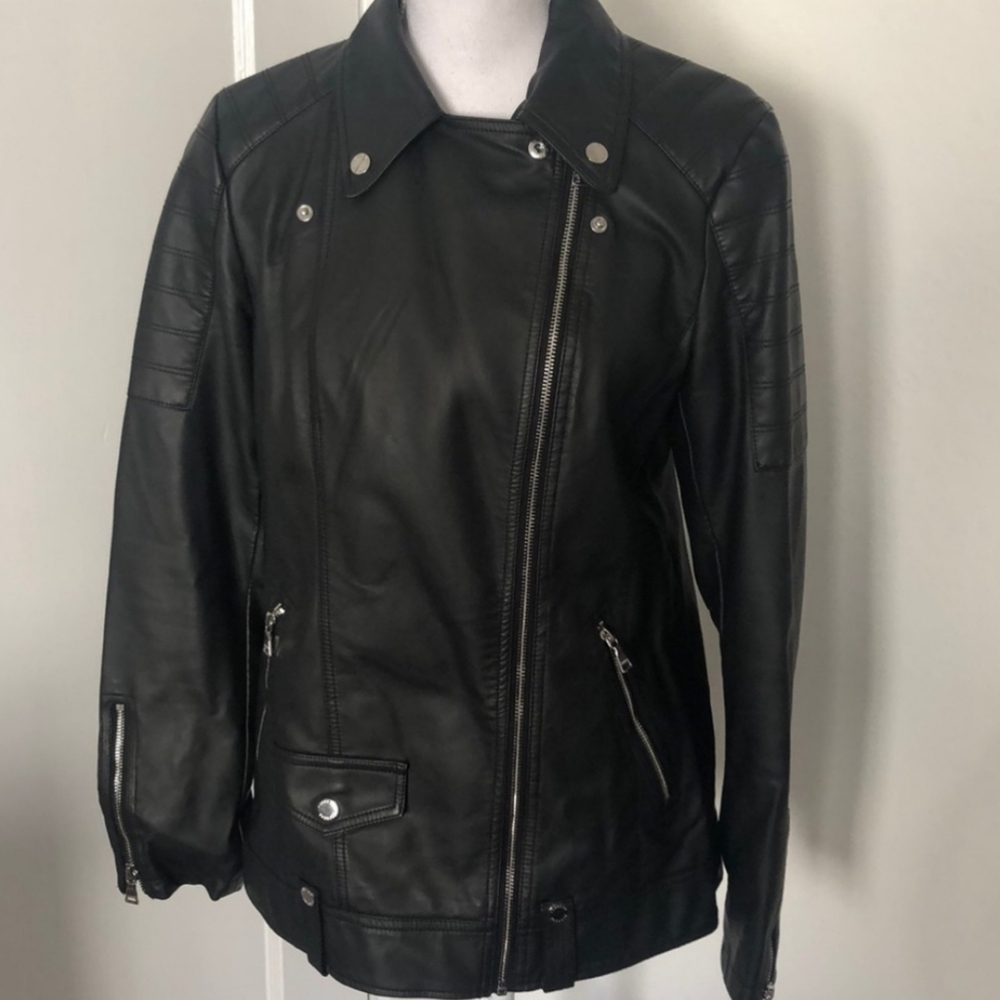 Express Black Faux Leather Jacket